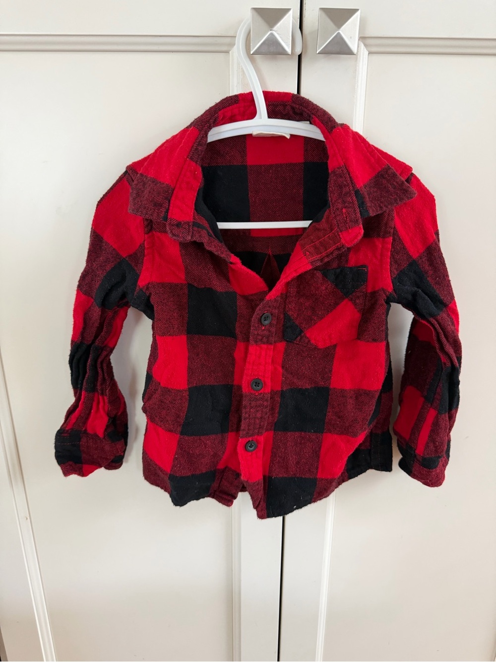 Outdoor kids 2t Red & Black Buffalo Plaid Button-Up Shirt for Kids